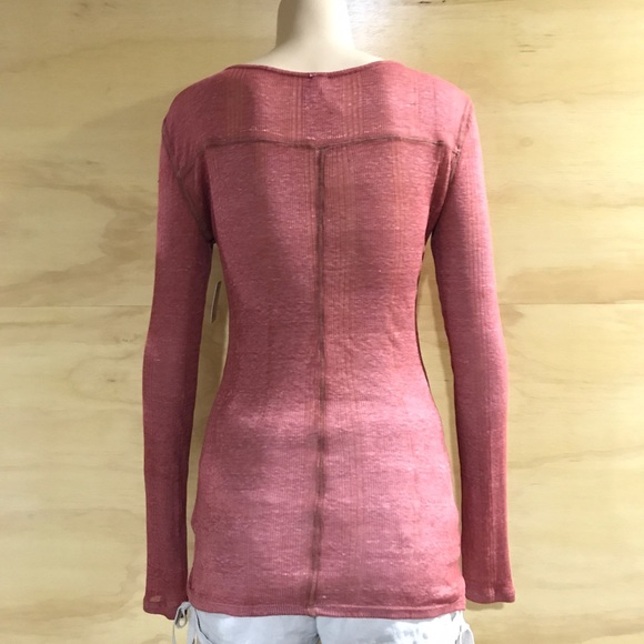 NWT We The Free Chocolate Chip Henley Red - Picture 3 of 7